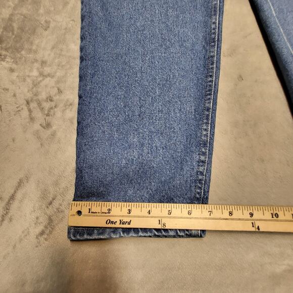 Lee Jeans Womans 20W Blue Denim Relaxed Fit Classic Tapered Leg Casual Pants - Picture 7 of 12